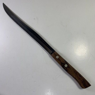 Vintage Ekco Flint Arrowhead Vanadium USA Slicing Carving Knife 8'' Blade 