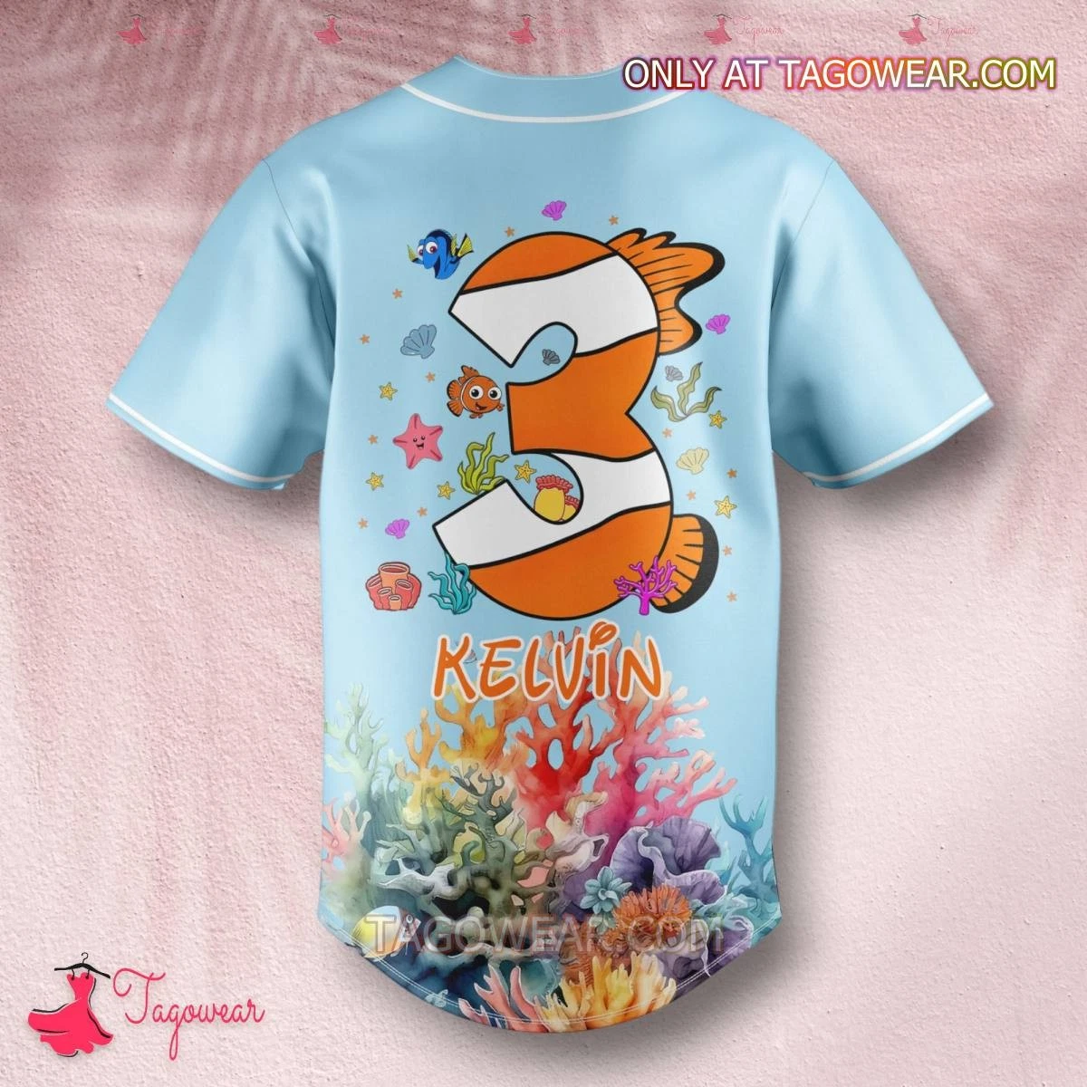 Finding Nemo Birthday Boy Personalized Baseball Jersey for Adults and Kids