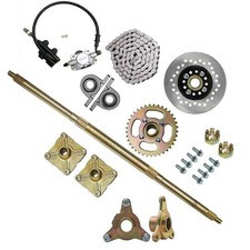 Go Kart 32" Live Rear Axle Kit Brake Sprocket Hub For Mini Bike Trike Buggy