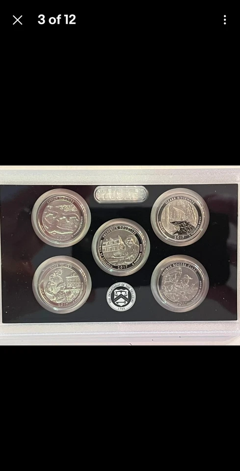 2017 S 225th Anniversary Enhanced 10-Coin Set with a die chip error! - Image 3 of 4