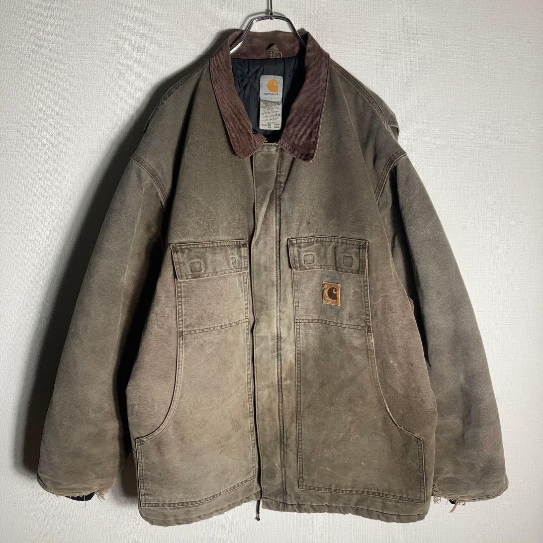 Carhartt Chore Coat 2 Brown Work Jacket Made in USA Used thumbnail 2