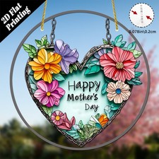 2D Heart-shaped Garden Suncatcher Home Room Wall Decor Mother's Day Gift for Mom