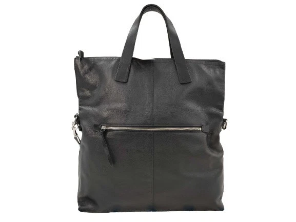 COACH Tote Bag Thompson Crossbody Foldover Tote 70493 Black Leather Men's 2WAY - Image 2 of 4