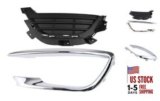 Front Driver Side Fog Light Cover Bezel and Molding Trim Chrome for Lincoln