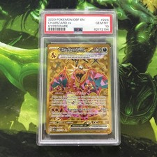PSA 10 Charizard ex 228/197 Fiamme Ossidiana Oro Pokémon Iper Raro TCG GEM MINT