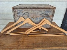 Vintage Wooden Suit Hangers. John Thomas Batts Brand. Set Of 4.