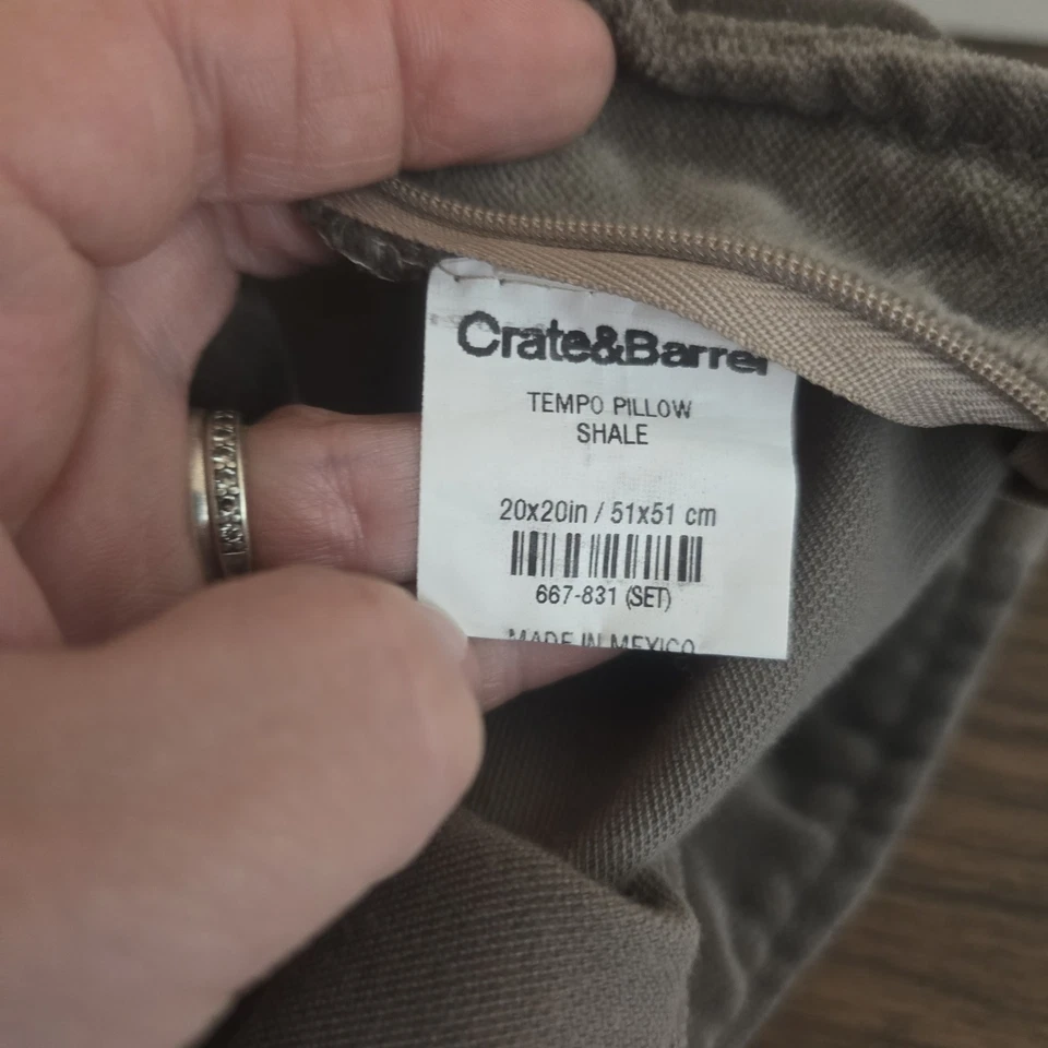 Funda de Almohada Decorativa Cajón Y Barril Tempo 20X20 Cuadrada Esquisto Terciopelo Terciopelo  Foto 3 de 4