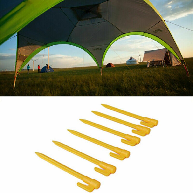 10Pcs Tent Ground Stakes Pegs Camping Soil Patio Gardening Heavy Duty Stake C