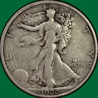 1920 Walking Liberty Half Dollar Choice Very Fine VF+/XF Coin, Scratch #43400