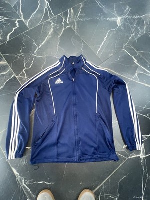 Adidas ClimaCool Blue Track Jacket White Stripes Mens Size M