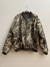 Men’s Duck Commander Camo Full-Zip Bomber Jacket RN#111624 Size XL Hunting