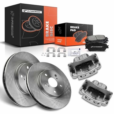 for Lexus ES300 2002 2003 Front Brake Drilled Slotted Rotors Pads Kit 0446533350