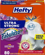 Hefty Ultra Strong 13 Gallon Trash Bags, Tall Kitchen Trash Bags 13 Gallon Size,