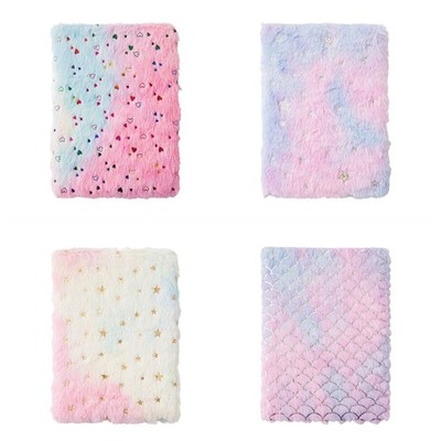 2 Pcs Travel Notebook Plush Notebook Gradient Notebook Stationery Notebooks
