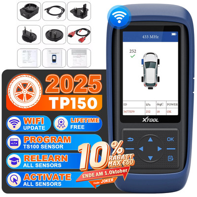 XTOOL TP150 KFZ OBD2 Diagnosegerät RDKS TPMS Programmiergerät Reifendrucksensor