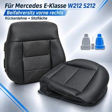 Sitzbezug + R&uuml;ckenlehne Schwarz f&uuml;r Mercedes W212 S212 2009&ndash;2016, Beifahrerseite