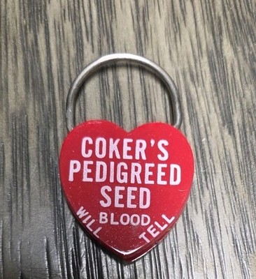 VINTAGE Coker's Pedigreed Seed Blood Will Tell Keychain 1970-80's~ Estate Find