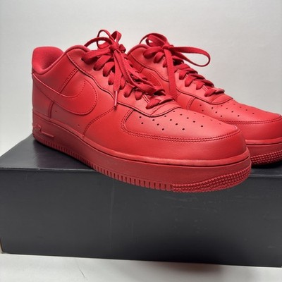 Size 13 - Nike Air Force 1 Low Triple Red PRE-OWNED