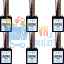6 Bottles Cre8tion Soft Gel Tip Extend gel Adhesive 0.5 Oz