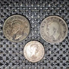 1943, 1944 Canadian Quarter Circulated Silver and 1959 Canadian Dime Circulated