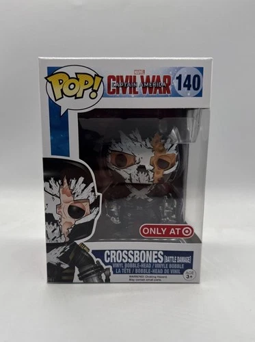 Funko POP! Marvel: Captain America Civil War - Crossbones [Battle Damage] #140 (