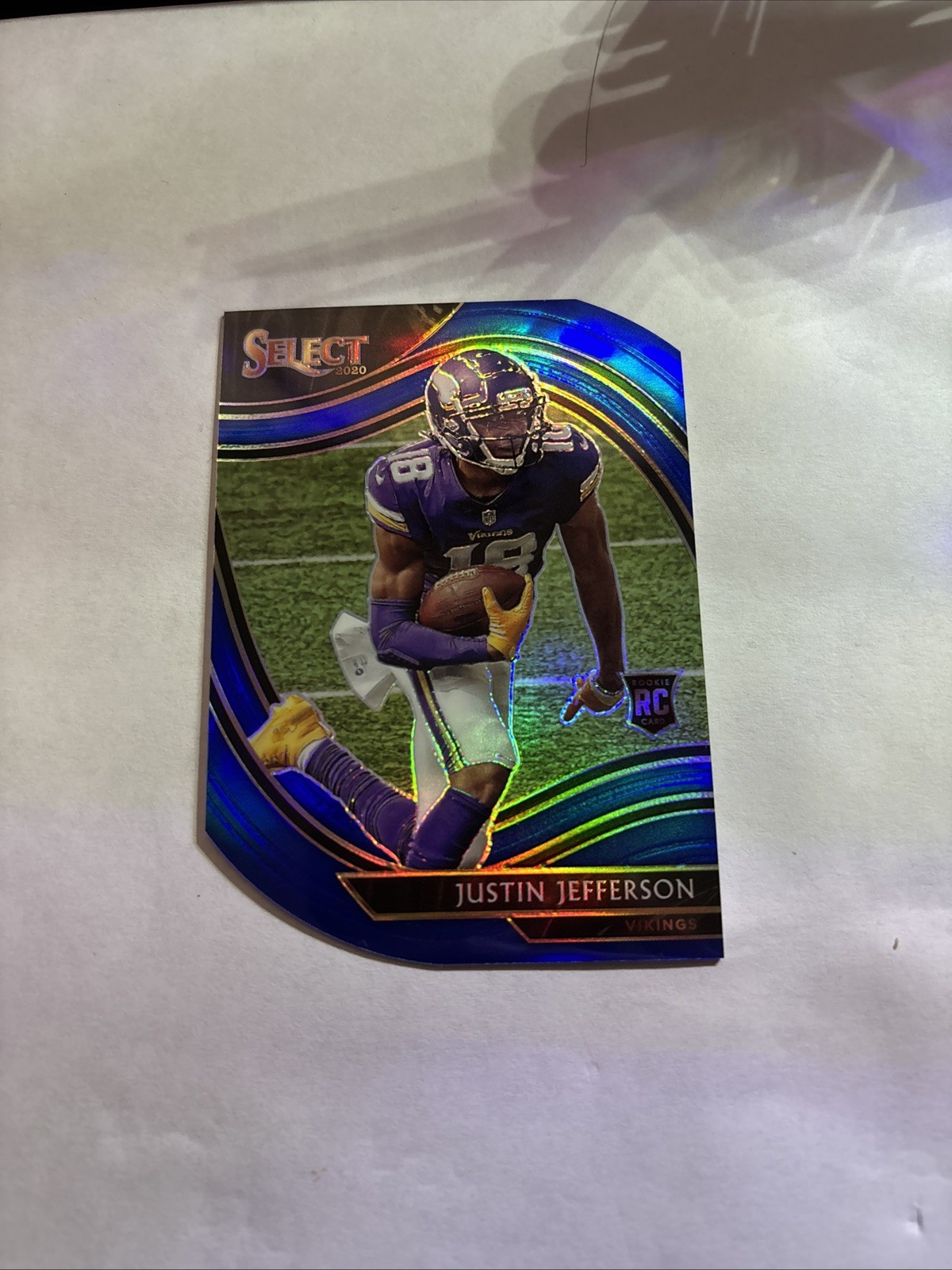 2020 Panini Select - Field Level Blue Prizm Die-Cut #361 Justin Jefferson (RC)