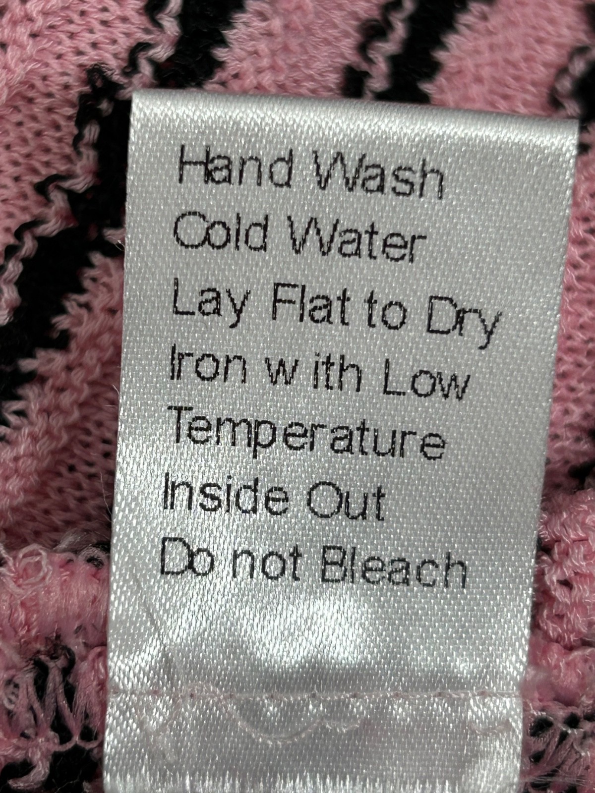 Ming Wang Sweater Sz L Pink Black Striped Open Front Chain Trim Cardigan Jacket