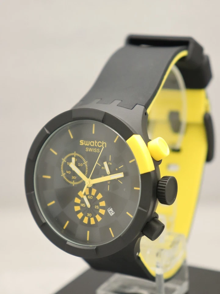 Reloj Hombre SWATCH Swiss Big Bold Checkpoint Amarillo. Foto 3 de 4