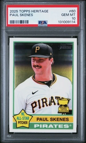 2025 Topps Heritage - Paul Skenes #60 PSA 10
