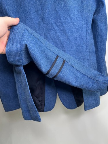 Blazer Hugo Boss Reda Uomo Blu Mezza Foderata Tasca Super 110 Lana 40 - Foto 13 di 17