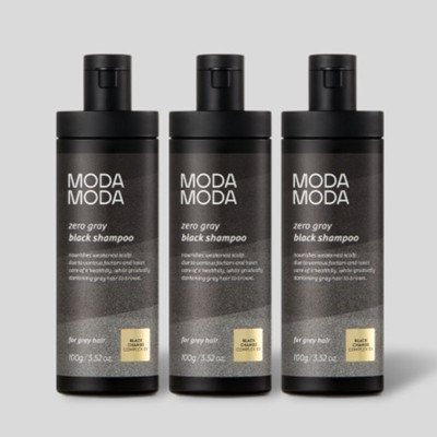 ModaModa Zero Gray Black Shampoo 100g x 3ea / Darkening Gray Hair / K-Beauty