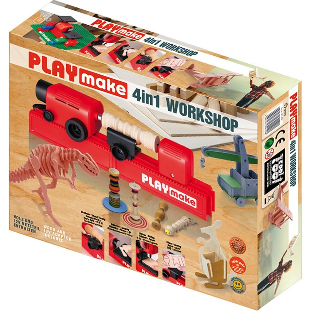 Cool Tool PLAYmake Werkzeugset Modellbau 4-in-1 für Kinder Fräsen Bohren Sägen Cool Tool PLAYmake Werkzeugset Modellbau 4-in-1 für Kinder Fräsen Bohren Sägen