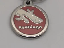 Red Dingo Keychain Red and Silvertoned Metallic