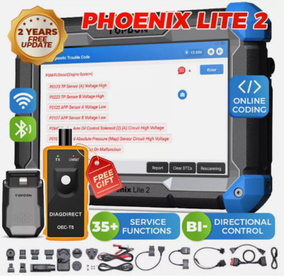 2025 TOPDON Phoenix Lite 2 PROS Profi OBD2 Diagnosegerät ALLE SYSTEM Coding TPMS