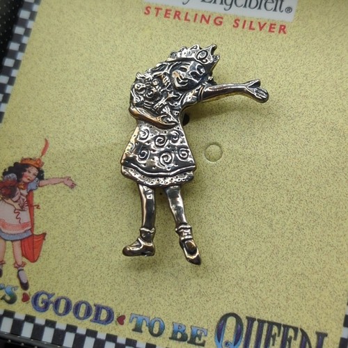 Spilla Mary Engelbreit "It's Good to Be Queen" in argento sterling con scatola - Foto 3 di 5