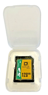 Memory Card Lexar Media 128MB SD High Performance For Digital Devices in Case