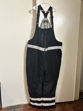 RefrigiWear Mens Insulated Softshell Enhanced Visibility Reflective Bib Overalls