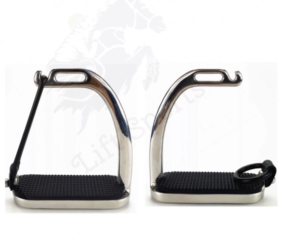 LIFT SPORTS 4.75" HORSE PEACOCK RIDING SAFETY STIRRUPS SILVER POLISH IRONS FILLIS STAINLESS
