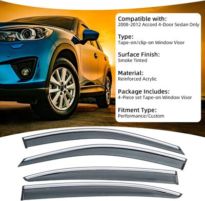 Splash Guards & Mud Flaps For Honda Accord For Honda Accord 2008 2012 Jdm Mugen Style Side Window Vent K 990569 - Foto 3