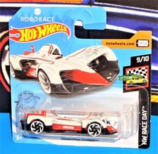 Hot Wheels 2019 Short Card HW Race Day #161 ROBORACE Robocar White