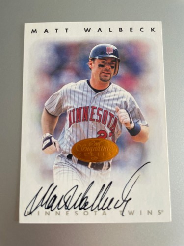 1996 Leaf Signature Serie Auto Bronze Matt Walbeck signierte Baseballkarte