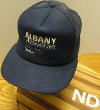 VINTAGE ALBANY INTERNATIONAL PRESS FABRICS DIVISION SNAPBACK HAT USA MADE GUC ND