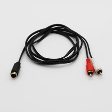 1x 4 Pin S-Video Male To AV TV Dual RCA Male Plug Audio Video Connector Cable