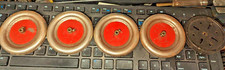 4 ORIGINAL NICKEL PLATE WHEELS 4 TURRET A.C. GILBERT ERECTOR SET