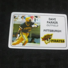 1981 Permagraphics credit card Perma Graphics Dave Parker Pirates  