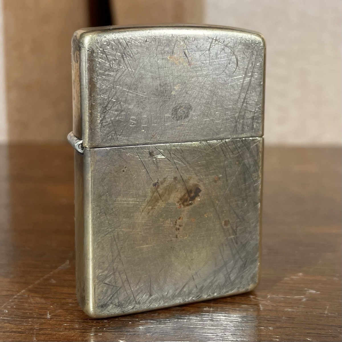 希少ビンテージ ZIPPO EGYPT 1994年型 1994 Vintage Zippo Lighter Solid Brass Made in Bradford, USA Needs