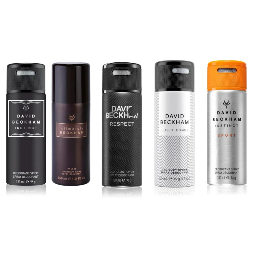 3 x 150ml David Beckham Deo Body Spray Instinct Sport Respect Intimately Homme