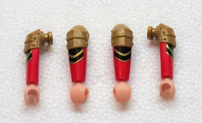 4 x ARM ROT GOLD SCHWARZ +  AUFDRUCK PLAYMOBIL > BURNHAM RITTER vs NOVELMORE A06