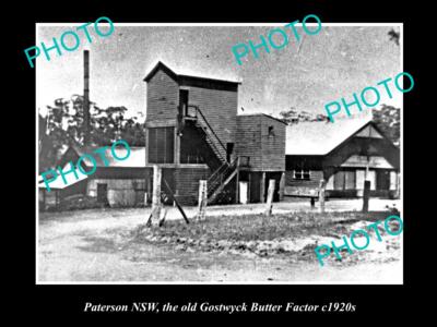 OLD LARGE HISTORICAL PHOTO OF PATERSON NSW THE GOSTWYCK BUTTER FACTORY c1920