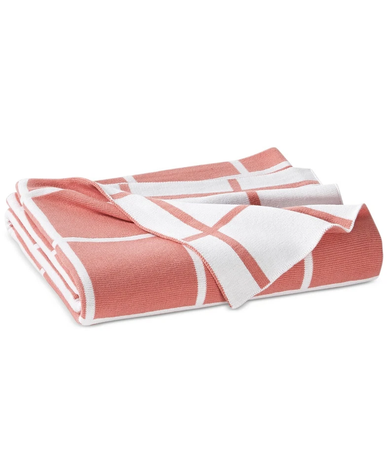 Charter Club Damask Reversible Windowpane 50" x 60" Cotton Blend Throw Blanket - Image 2 of 3